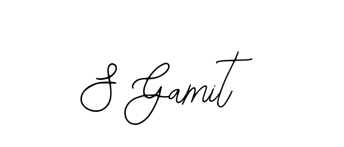 It looks lik you need a new signature style for name S Gamit. Design unique handwritten (Bearetta-2O07w) signature with our free signature maker in just a few clicks. S Gamit signature style 12 images and pictures png