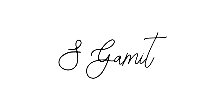Use a signature maker to create a handwritten signature online. With this signature software, you can design (Bearetta-2O07w) your own signature for name S Gamit. S Gamit signature style 12 images and pictures png