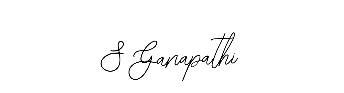 Use a signature maker to create a handwritten signature online. With this signature software, you can design (Bearetta-2O07w) your own signature for name S Ganapathi. S Ganapathi signature style 12 images and pictures png