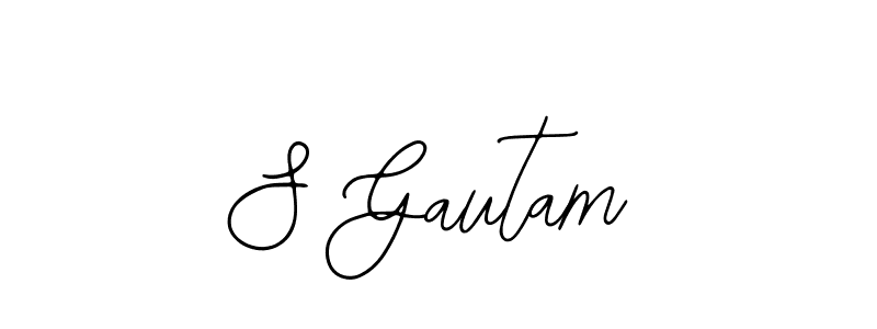 Also we have S Gautam name is the best signature style. Create professional handwritten signature collection using Bearetta-2O07w autograph style. S Gautam signature style 12 images and pictures png