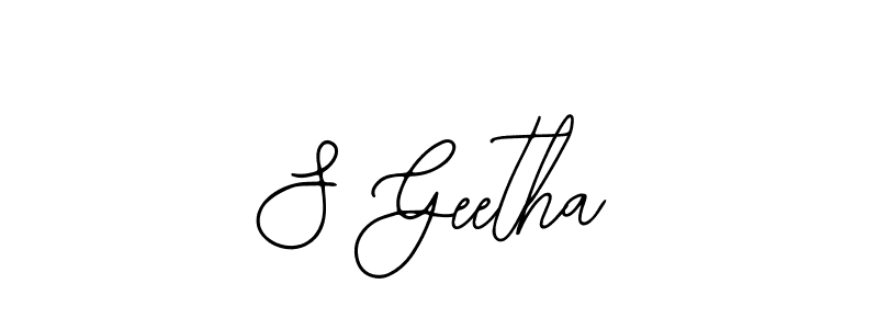 Also we have S Geetha name is the best signature style. Create professional handwritten signature collection using Bearetta-2O07w autograph style. S Geetha signature style 12 images and pictures png