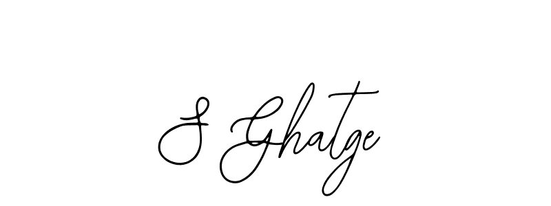 Use a signature maker to create a handwritten signature online. With this signature software, you can design (Bearetta-2O07w) your own signature for name S Ghatge. S Ghatge signature style 12 images and pictures png