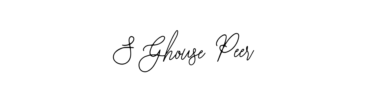 Use a signature maker to create a handwritten signature online. With this signature software, you can design (Bearetta-2O07w) your own signature for name S Ghouse Peer. S Ghouse Peer signature style 12 images and pictures png