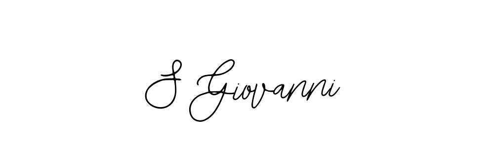 You should practise on your own different ways (Bearetta-2O07w) to write your name (S Giovanni) in signature. don't let someone else do it for you. S Giovanni signature style 12 images and pictures png