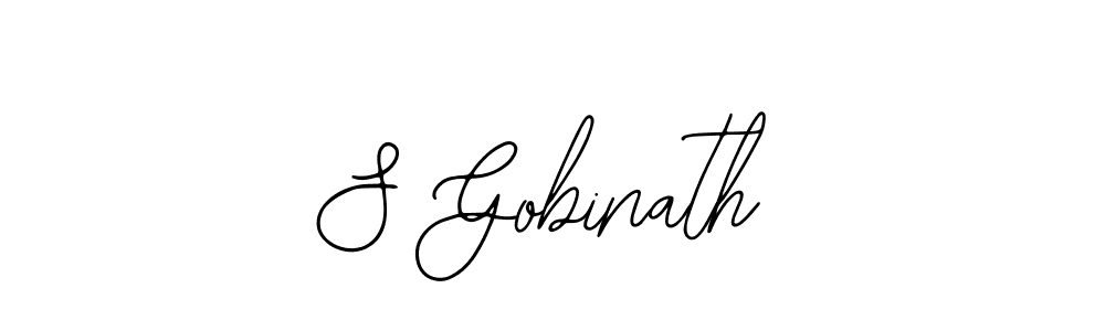 Make a beautiful signature design for name S Gobinath. With this signature (Bearetta-2O07w) style, you can create a handwritten signature for free. S Gobinath signature style 12 images and pictures png