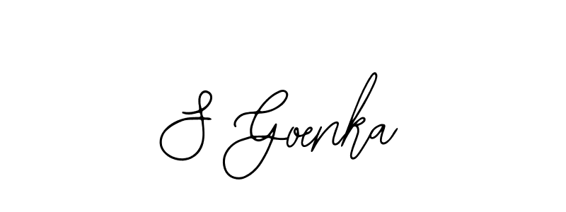 Use a signature maker to create a handwritten signature online. With this signature software, you can design (Bearetta-2O07w) your own signature for name S Goenka. S Goenka signature style 12 images and pictures png