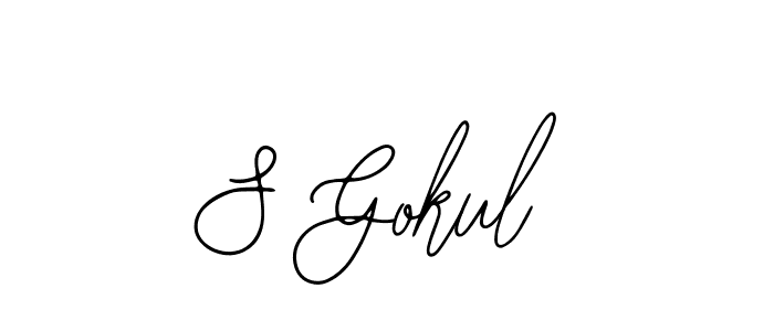 Make a beautiful signature design for name S Gokul. With this signature (Bearetta-2O07w) style, you can create a handwritten signature for free. S Gokul signature style 12 images and pictures png