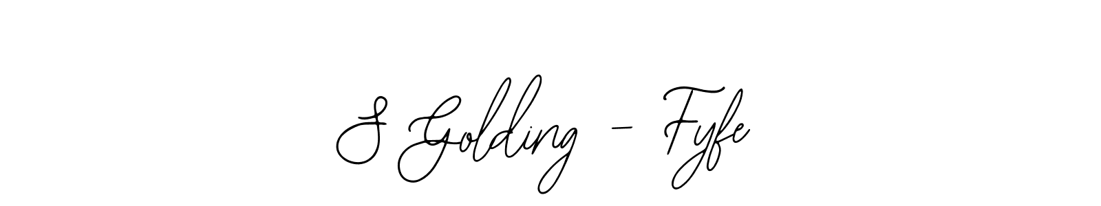 Create a beautiful signature design for name S Golding - Fyfe. With this signature (Bearetta-2O07w) fonts, you can make a handwritten signature for free. S Golding - Fyfe signature style 12 images and pictures png