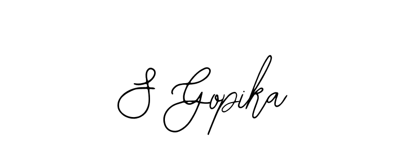 Make a beautiful signature design for name S Gopika. With this signature (Bearetta-2O07w) style, you can create a handwritten signature for free. S Gopika signature style 12 images and pictures png