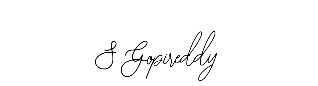 Design your own signature with our free online signature maker. With this signature software, you can create a handwritten (Bearetta-2O07w) signature for name S Gopireddy. S Gopireddy signature style 12 images and pictures png