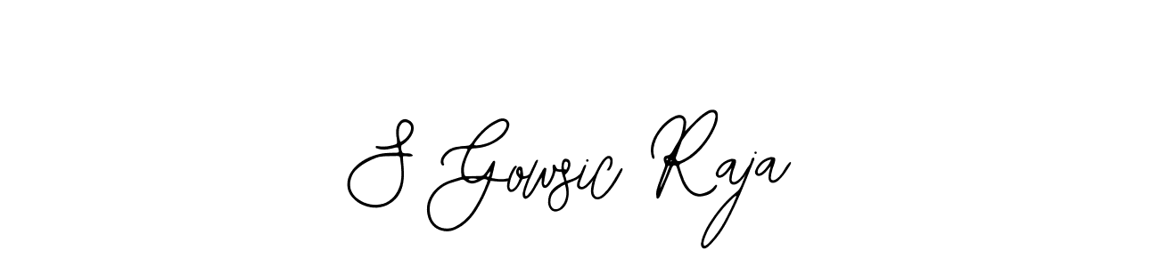 S Gowsic Raja stylish signature style. Best Handwritten Sign (Bearetta-2O07w) for my name. Handwritten Signature Collection Ideas for my name S Gowsic Raja. S Gowsic Raja signature style 12 images and pictures png