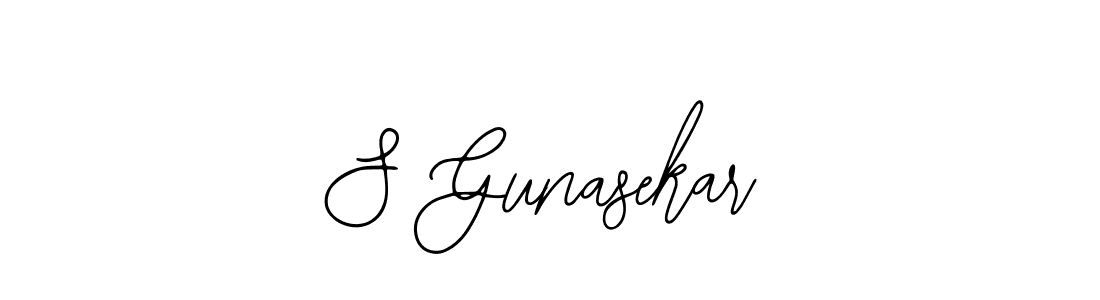 You should practise on your own different ways (Bearetta-2O07w) to write your name (S Gunasekar) in signature. don't let someone else do it for you. S Gunasekar signature style 12 images and pictures png