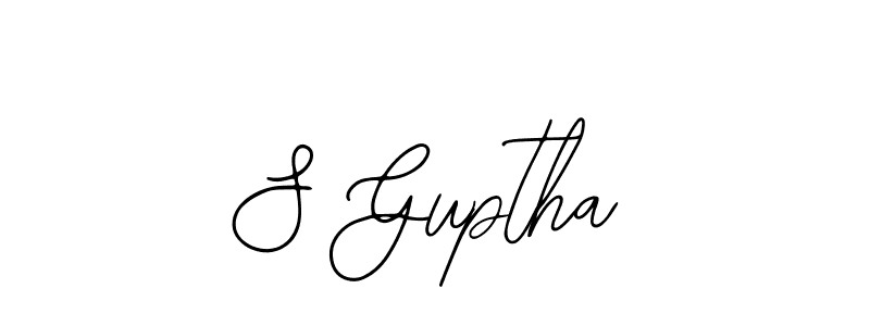Use a signature maker to create a handwritten signature online. With this signature software, you can design (Bearetta-2O07w) your own signature for name S Guptha. S Guptha signature style 12 images and pictures png