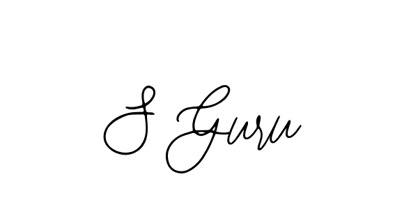 Create a beautiful signature design for name S Guru. With this signature (Bearetta-2O07w) fonts, you can make a handwritten signature for free. S Guru signature style 12 images and pictures png