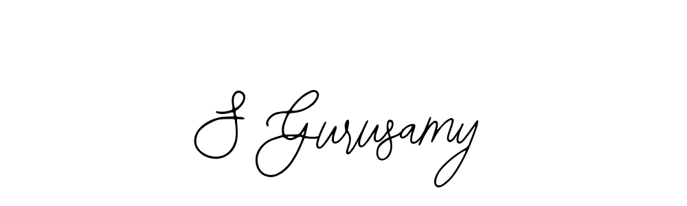 Design your own signature with our free online signature maker. With this signature software, you can create a handwritten (Bearetta-2O07w) signature for name S Gurusamy. S Gurusamy signature style 12 images and pictures png