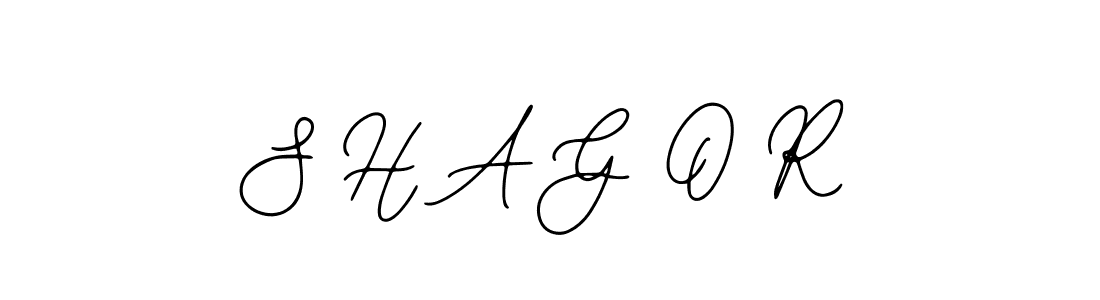 Design your own signature with our free online signature maker. With this signature software, you can create a handwritten (Bearetta-2O07w) signature for name S H A G O R. S H A G O R signature style 12 images and pictures png