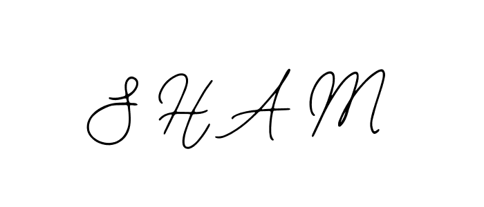 Design your own signature with our free online signature maker. With this signature software, you can create a handwritten (Bearetta-2O07w) signature for name S H A M. S H A M signature style 12 images and pictures png