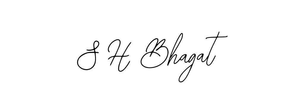 The best way (Bearetta-2O07w) to make a short signature is to pick only two or three words in your name. The name S H Bhagat include a total of six letters. For converting this name. S H Bhagat signature style 12 images and pictures png