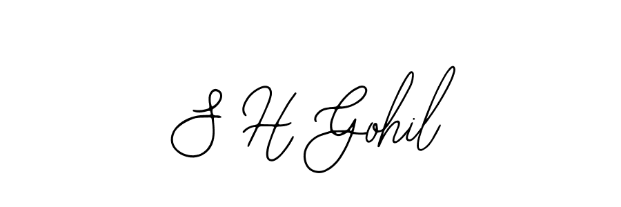 Similarly Bearetta-2O07w is the best handwritten signature design. Signature creator online .You can use it as an online autograph creator for name S H Gohil. S H Gohil signature style 12 images and pictures png