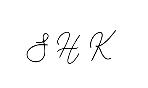 Make a beautiful signature design for name S H K. With this signature (Bearetta-2O07w) style, you can create a handwritten signature for free. S H K signature style 12 images and pictures png