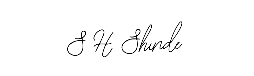 S H Shinde stylish signature style. Best Handwritten Sign (Bearetta-2O07w) for my name. Handwritten Signature Collection Ideas for my name S H Shinde. S H Shinde signature style 12 images and pictures png