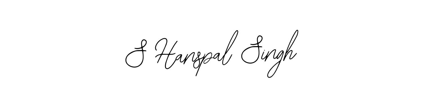 How to make S Hanspal Singh name signature. Use Bearetta-2O07w style for creating short signs online. This is the latest handwritten sign. S Hanspal Singh signature style 12 images and pictures png