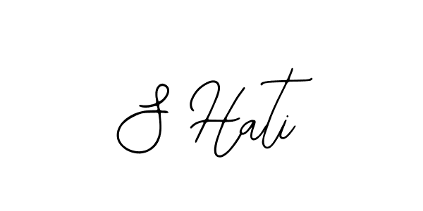 You should practise on your own different ways (Bearetta-2O07w) to write your name (S Hati) in signature. don't let someone else do it for you. S Hati signature style 12 images and pictures png