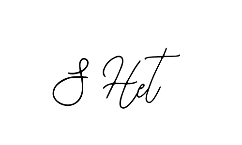 Create a beautiful signature design for name S Het. With this signature (Bearetta-2O07w) fonts, you can make a handwritten signature for free. S Het signature style 12 images and pictures png