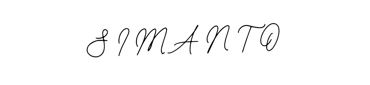 Similarly Bearetta-2O07w is the best handwritten signature design. Signature creator online .You can use it as an online autograph creator for name S I M A N T O. S I M A N T O signature style 12 images and pictures png