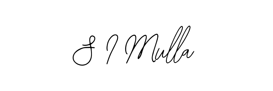 It looks lik you need a new signature style for name S I Mulla. Design unique handwritten (Bearetta-2O07w) signature with our free signature maker in just a few clicks. S I Mulla signature style 12 images and pictures png