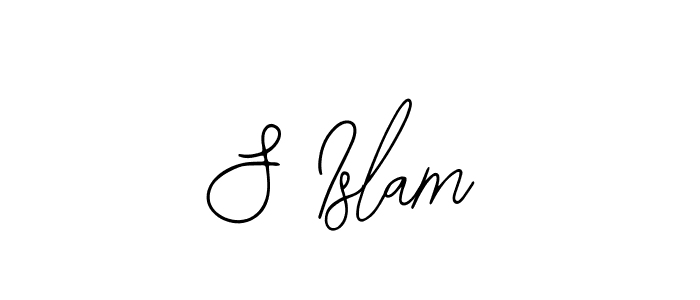 Make a beautiful signature design for name S Islam. With this signature (Bearetta-2O07w) style, you can create a handwritten signature for free. S Islam signature style 12 images and pictures png