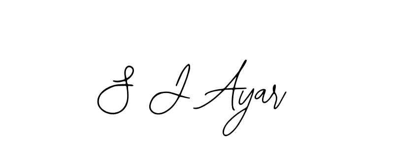 You should practise on your own different ways (Bearetta-2O07w) to write your name (S J Ayar) in signature. don't let someone else do it for you. S J Ayar signature style 12 images and pictures png