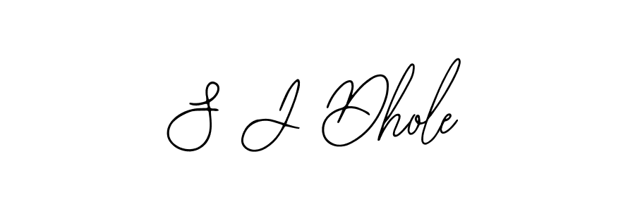 Also we have S J Dhole name is the best signature style. Create professional handwritten signature collection using Bearetta-2O07w autograph style. S J Dhole signature style 12 images and pictures png