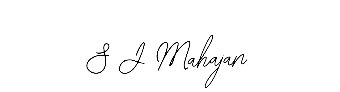 The best way (Bearetta-2O07w) to make a short signature is to pick only two or three words in your name. The name S J Mahajan include a total of six letters. For converting this name. S J Mahajan signature style 12 images and pictures png