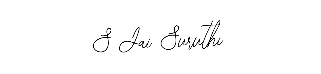 Also You can easily find your signature by using the search form. We will create S Jai Suruthi name handwritten signature images for you free of cost using Bearetta-2O07w sign style. S Jai Suruthi signature style 12 images and pictures png