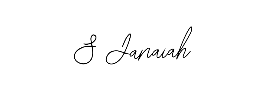 How to make S Janaiah name signature. Use Bearetta-2O07w style for creating short signs online. This is the latest handwritten sign. S Janaiah signature style 12 images and pictures png