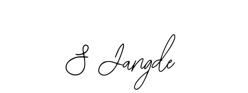 You should practise on your own different ways (Bearetta-2O07w) to write your name (S Jangde) in signature. don't let someone else do it for you. S Jangde signature style 12 images and pictures png