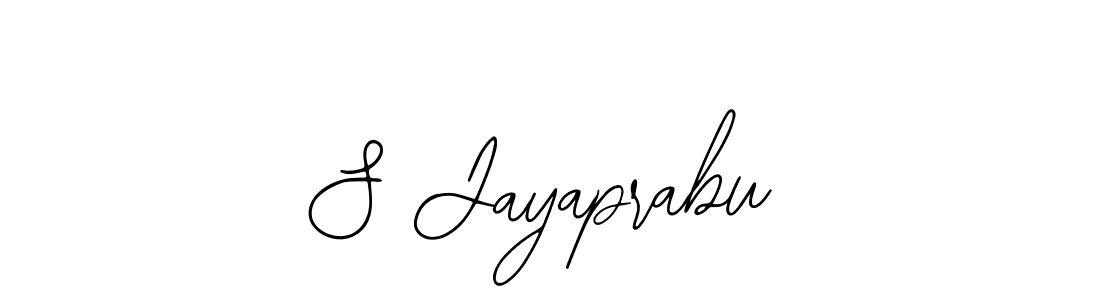 How to make S Jayaprabu name signature. Use Bearetta-2O07w style for creating short signs online. This is the latest handwritten sign. S Jayaprabu signature style 12 images and pictures png
