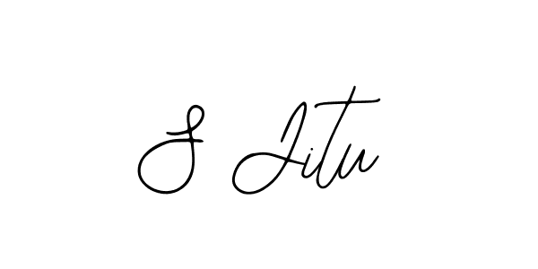 Use a signature maker to create a handwritten signature online. With this signature software, you can design (Bearetta-2O07w) your own signature for name S Jitu. S Jitu signature style 12 images and pictures png