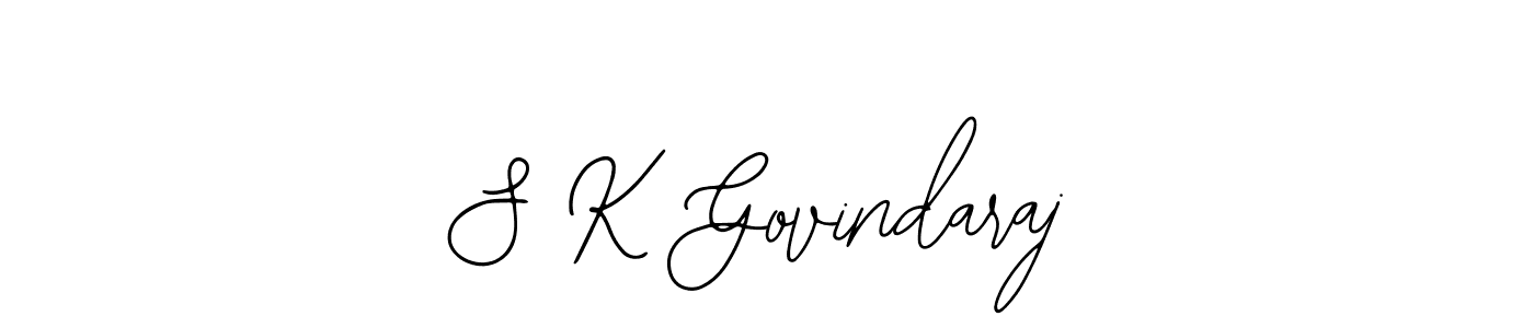 Use a signature maker to create a handwritten signature online. With this signature software, you can design (Bearetta-2O07w) your own signature for name S K Govindaraj. S K Govindaraj signature style 12 images and pictures png