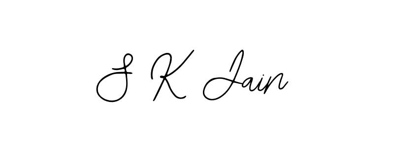 You should practise on your own different ways (Bearetta-2O07w) to write your name (S K Jain) in signature. don't let someone else do it for you. S K Jain signature style 12 images and pictures png