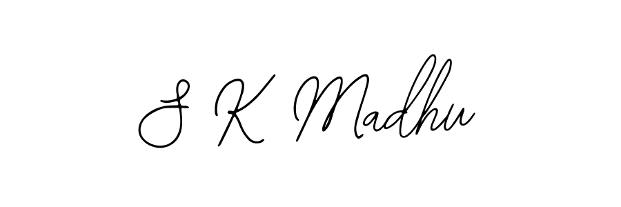 if you are searching for the best signature style for your name S K Madhu. so please give up your signature search. here we have designed multiple signature styles  using Bearetta-2O07w. S K Madhu signature style 12 images and pictures png