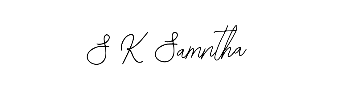 Create a beautiful signature design for name S K Samntha. With this signature (Bearetta-2O07w) fonts, you can make a handwritten signature for free. S K Samntha signature style 12 images and pictures png
