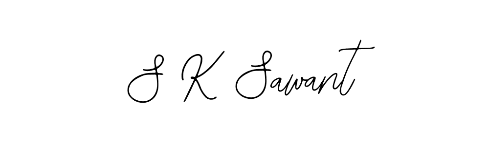 The best way (Bearetta-2O07w) to make a short signature is to pick only two or three words in your name. The name S K Sawant include a total of six letters. For converting this name. S K Sawant signature style 12 images and pictures png