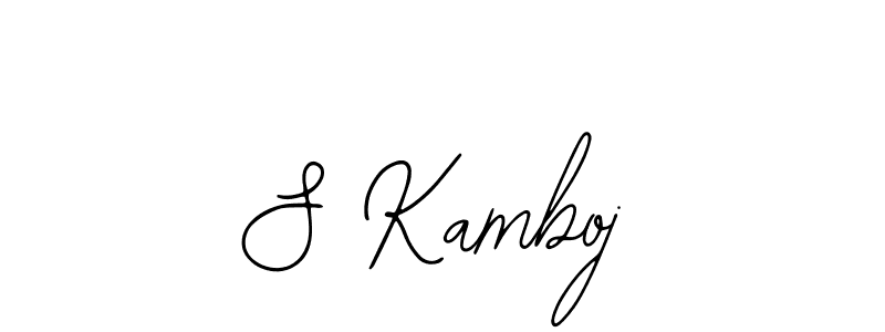 Use a signature maker to create a handwritten signature online. With this signature software, you can design (Bearetta-2O07w) your own signature for name S Kamboj. S Kamboj signature style 12 images and pictures png