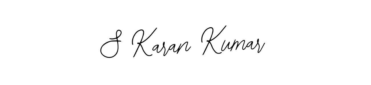 You should practise on your own different ways (Bearetta-2O07w) to write your name (S Karan Kumar) in signature. don't let someone else do it for you. S Karan Kumar signature style 12 images and pictures png