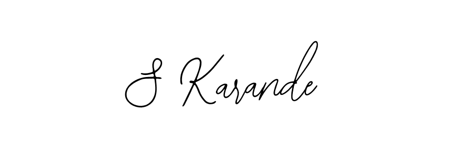 Create a beautiful signature design for name S Karande. With this signature (Bearetta-2O07w) fonts, you can make a handwritten signature for free. S Karande signature style 12 images and pictures png