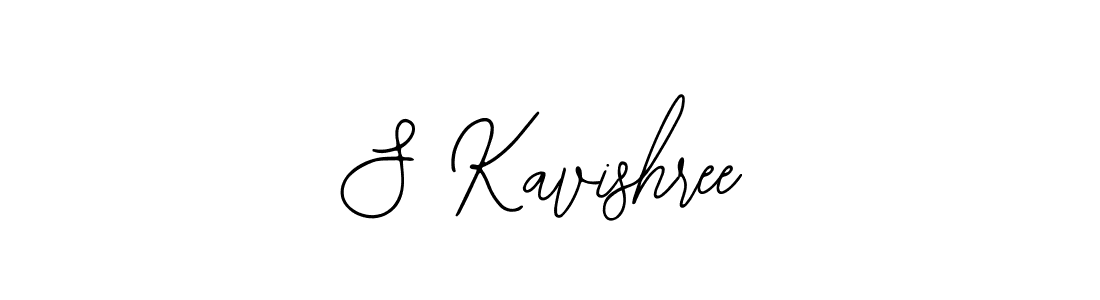How to make S Kavishree name signature. Use Bearetta-2O07w style for creating short signs online. This is the latest handwritten sign. S Kavishree signature style 12 images and pictures png