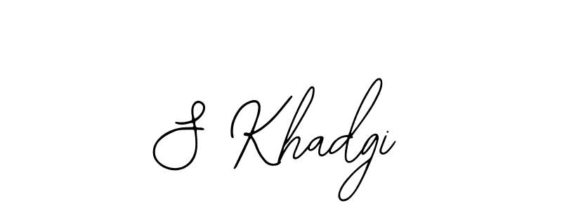 The best way (Bearetta-2O07w) to make a short signature is to pick only two or three words in your name. The name S Khadgi include a total of six letters. For converting this name. S Khadgi signature style 12 images and pictures png