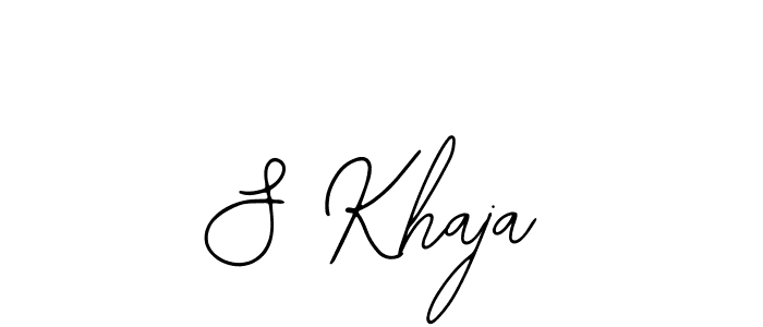 Create a beautiful signature design for name S Khaja. With this signature (Bearetta-2O07w) fonts, you can make a handwritten signature for free. S Khaja signature style 12 images and pictures png